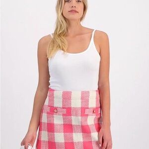 Women's Gingham Tweed Mini Skirt